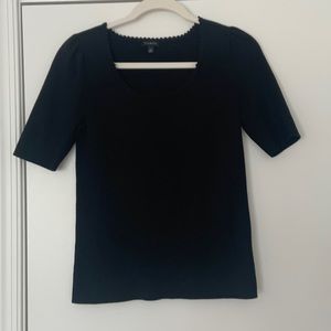 Talbots black short sleeve blouse size XS in black.